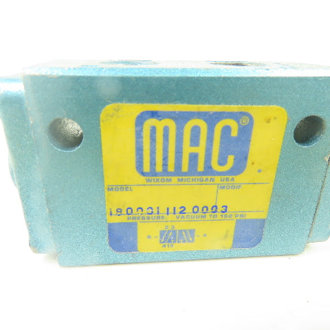 MAC 180001 112 0003 Pneumatic Solenoid Valve 1/4" NPT