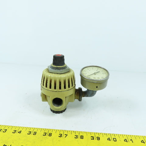 CA Norgren 11-024-039 Pressure Regulator Valve 1/2" NPT W/ Gauge 0-10 kg/cm2