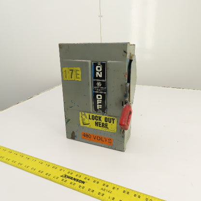 General Electric TH3361 30A Fusible Safety Disconnect Switch 600VAC 3-Pole