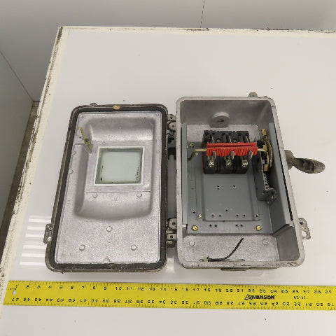 Square D 81341-W 30A Non-Fusible Explosion Proof Enclosed Disconnect Switch 600V