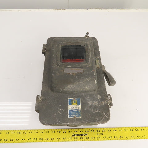 Square D 81341-W 30A Non-Fusible Explosion Proof Enclosed Disconnect Switch 600V