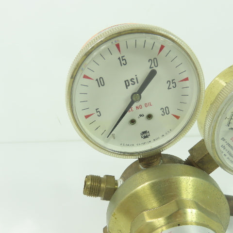 Praxair 1096501-320 Gas Pressure Regulator W/ Gauges