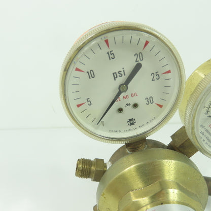 Praxair 1096501-320 Gas Pressure Regulator W/ Gauges