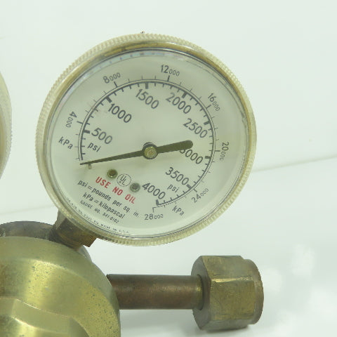 Praxair 1096501-320 Gas Pressure Regulator W/ Gauges