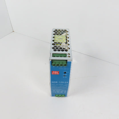 Mean Well NDR-120-24 24V DC 5A Power Supply 100-240VAC Input (Clean)
