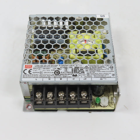 Mean Well LRS-50-24 24V DC 2.2A Switching Power Supply 100-240VAC Input (Clean)