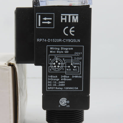 HTM RF74-D1520R-CY9Q5LN Photoelectric Sensor 1.52m Range New