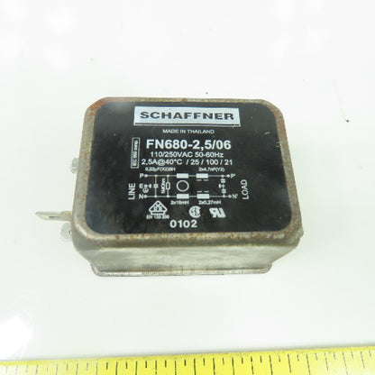 Schaffner FN680-2,5/06 Line Filter 110/250VAC 2.5A