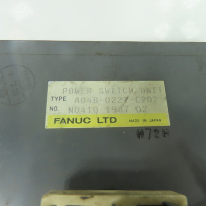 Fanuc A04B-0221-C202 Power Switch Unit On Off