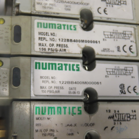 Numatics 122BA400M0000F 122BB400M000061 Solenoid Valve Manifold Block 24VDC
