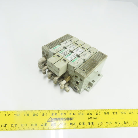 Numatics 122BA400M0000F 122BB400M000061 Solenoid Valve Manifold Block 24VDC