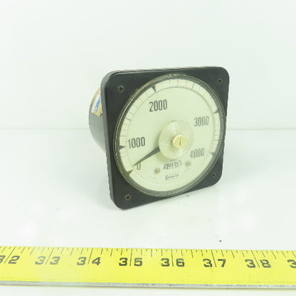 Crompton AA-LSUE Type 077-06 0-4000 Amperes Panel Mount Meter Gauge