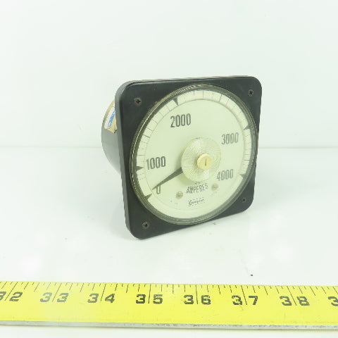 Crompton AA-LSUE Type 077-06 0-4000 Amperes Panel Mount Meter Gauge