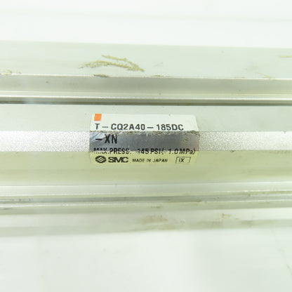 SMC T-CQ2A40-185DC-XN Double Act. Pneumatic Cylinder 40mmBore 185mmStroke 145PSI