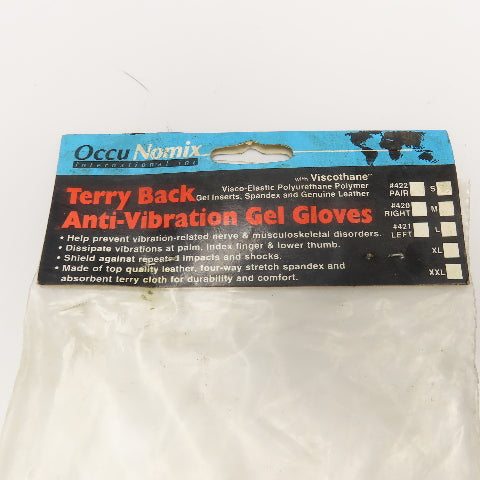 OccuNomix #422 Size S Ergonomic Anti-Vibration Gel Gloves Fingerless Pair