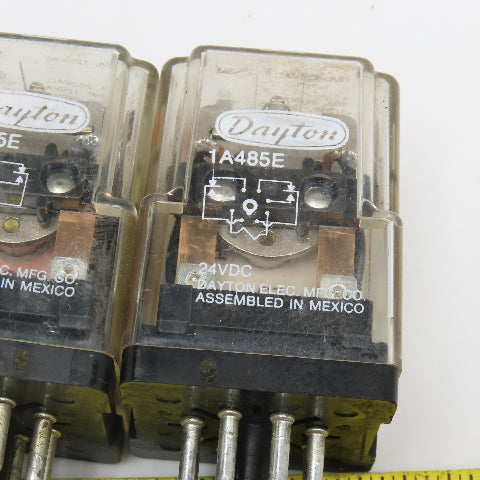 Dayton 1A485E General Purpose Plug In Relay 24VDC Coil Lot Of 3