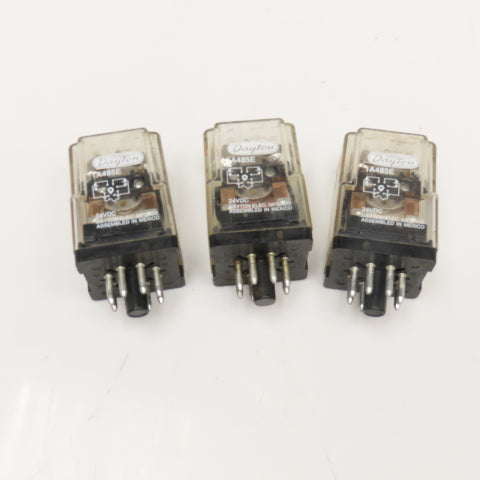 Dayton 1A485E General Purpose Plug In Relay 24VDC Coil Lot Of 3