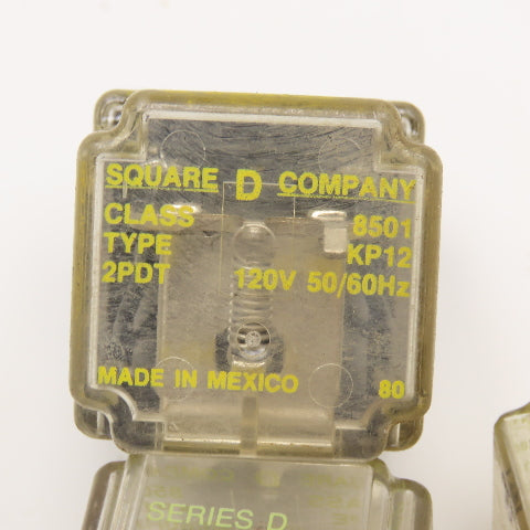 Square D 8501 KP12 General Purpose Plug In Relay 120V Lot Of 5