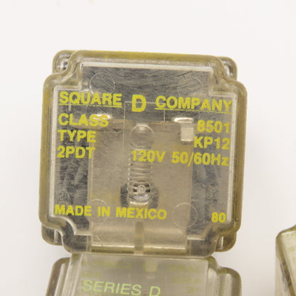 Square D 8501 KP12 General Purpose Plug In Relay 120V Lot Of 5