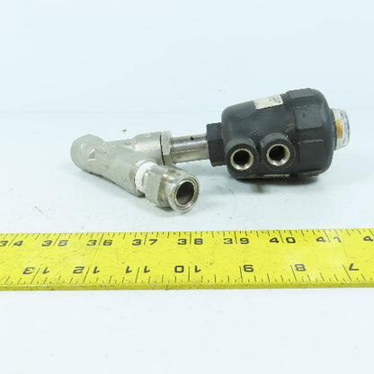 Burkert 461304 2000 B 2/2 Pneumatically Operated Angle Seat Valve 1/2 PTFE SS