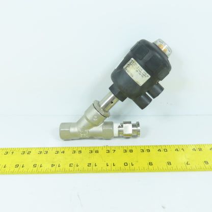 Burkert 461304 2000 B 2/2 Pneumatically Operated Angle Seat Valve 1/2 PTFE SS