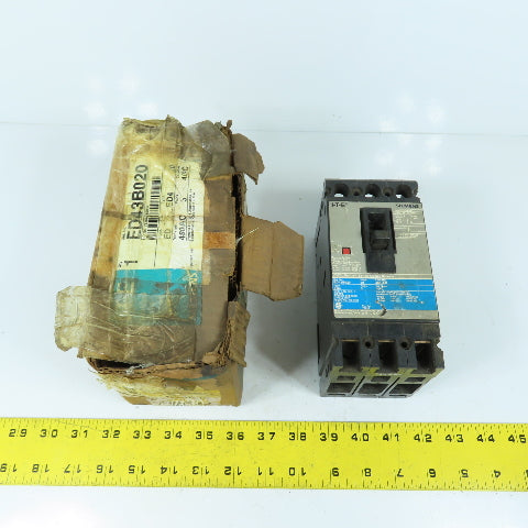 Siemens ITE ED43B020 Sentron NOS 20A 3-Pole Circuit Breaker 480VAC
