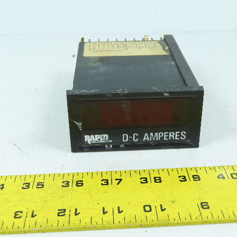 Rapid Technologies 262-DDR Crompton D-C Amperes Panel Meter Display 120VAC