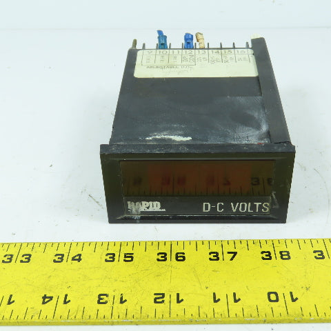 Rapid Technologies 262-DD5 Crompton D-C Volts Panel Meter Display 120VAC