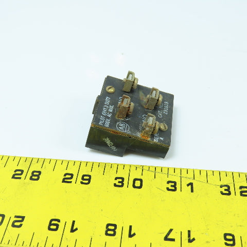 Allen Bradley 800H-Z31819 Pilot Duty Contact Block600VAC Max