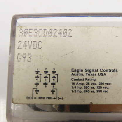 Eagle Signal 30E3CD02402 24VDC Plug In Relay