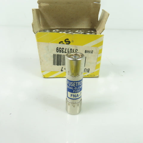 Bussmann Fusetron FNA-7 Dual Element Fuse 125V 7A NEW Lot Of 10