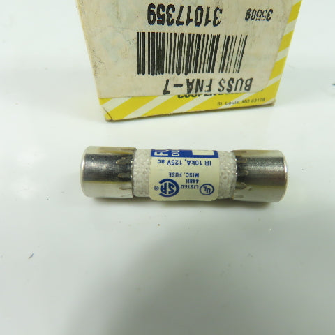 Bussmann Fusetron FNA-7 Dual Element Fuse 125V 7A NEW Lot Of 10