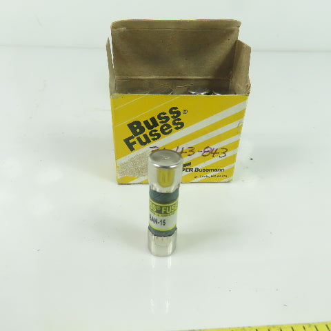 Bussmann Fusetron BAN-15 Dual Element Fuse 250V 15A NEW Lot Of 10