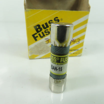 Bussmann Fusetron BAN-15 Dual Element Fuse 250V 15A NEW Lot Of 10