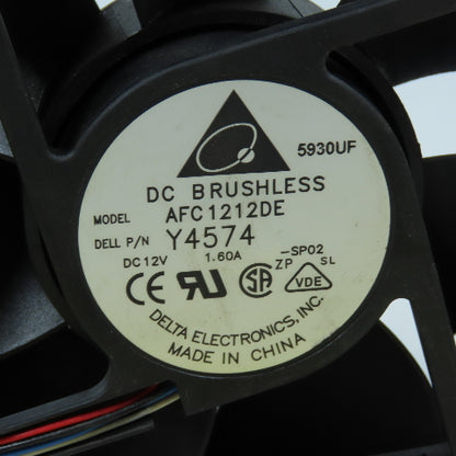 Delta AFC1212DE Y4574 12V DC Brushless Computer Cabinet Cooling Fan 1.60A Lot/2