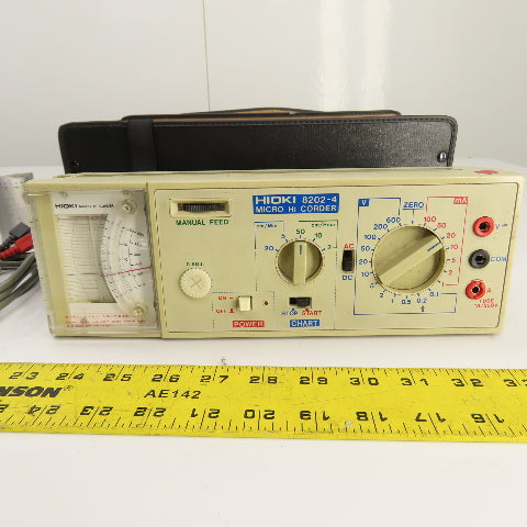 Hioki 8202-4 Micro Hi Corder Kit W/ 9008 Clamp-On Probe & Power Supply