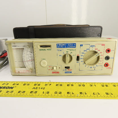 Hioki 8202-4 Micro Hi Corder Kit W/ 9008 Clamp-On Probe & Power Supply