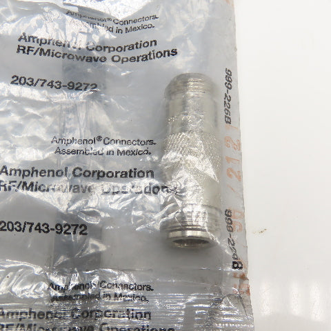 Amphenol 74868-UG-29B/U N-Type Jack Adaptor 50Ohm Straight Lot Of 3