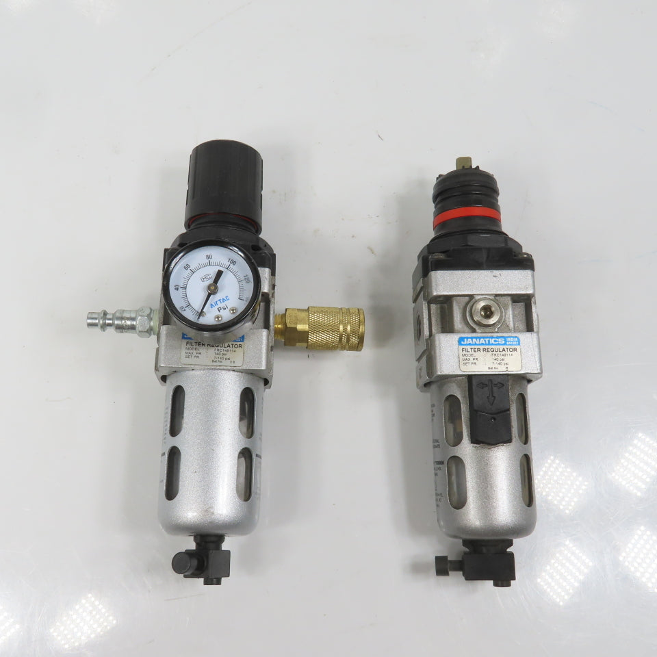 Janatics FRC149114 Filter Regulator 7-140PSI Max 1/4" Lot Of 2