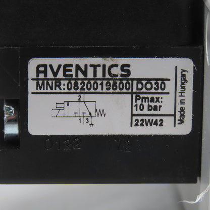Aventics 0820019500 1824210220 Dual Solenoid Valve 220V Coil W/ Alum Block