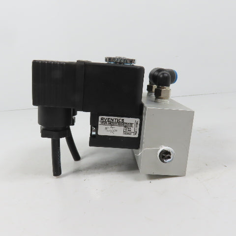 Aventics 0820019500 1824210220 Dual Solenoid Valve 220V Coil W/ Alum Block