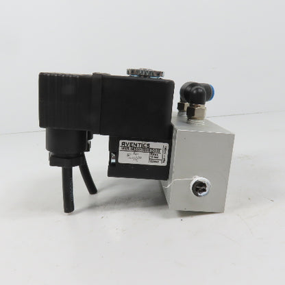 Aventics 0820019500 1824210220 Dual Solenoid Valve 220V Coil W/ Alum Block