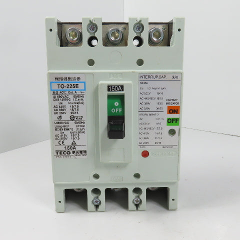 Teco TO-225E 150A 3-Pole Circuit Breaker 690VAC 50/60HZ