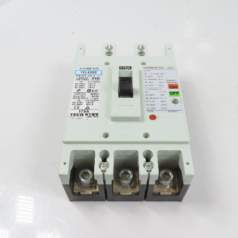 Teco TO-225E 175A 3-Pole Circuit Breaker 690VAC 50/60HZ