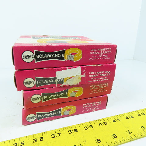 No 6 Urethane Wax Urinal Gasket Fits 2" Outlet Lot Of 4