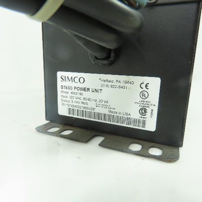 Simco S165S Static Control Power Unit 120VAC 50/60hz 20Va