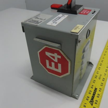 Daykin MDGTB-13 Disconnect Transformer Pri 480V Sec 120V 6.3A Total VA 750 1PH