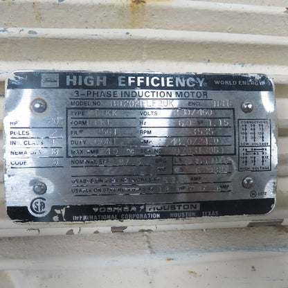 Hoffman T2B06 20HP 3Ph Exhauster Blower T-Series Compressor 230/460V W/ Tank