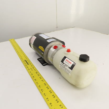 Bucher M-4304-0146 1HP Hydraulic Pump Power Unit 1/2 Gallon 110/230V 1PH