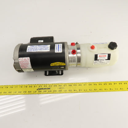 Bucher M-4304-0146 1HP Hydraulic Pump Power Unit 1/2 Gallon 110/230V 1PH